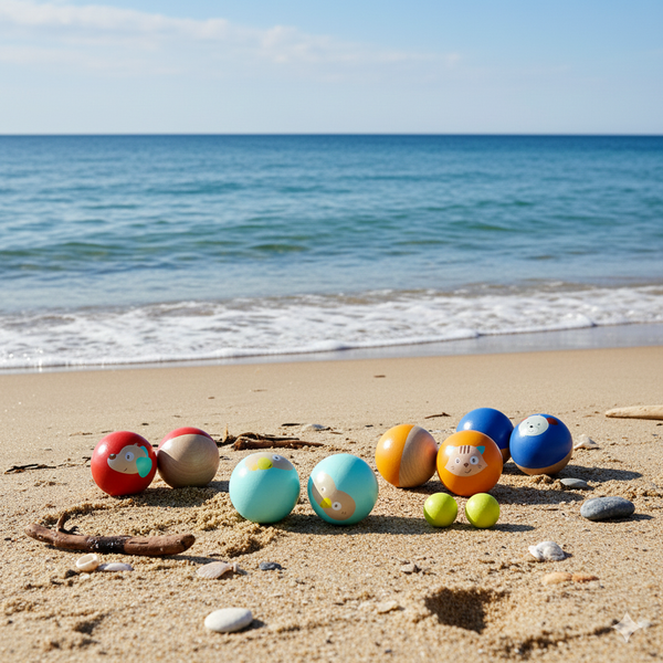 Strand boccia i træ