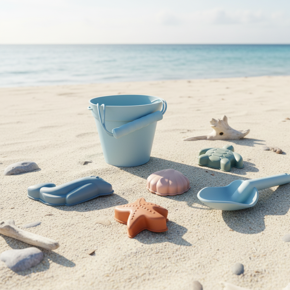 STRANDSÆT - SILIKONE (LYSEBLÅ)