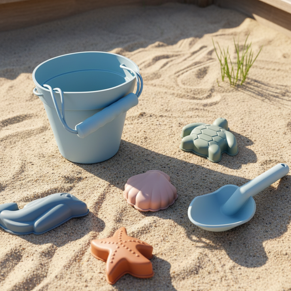 STRANDSÆT - SILIKONE (LYSEBLÅ)